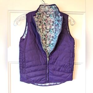 Purple reversible golf vest